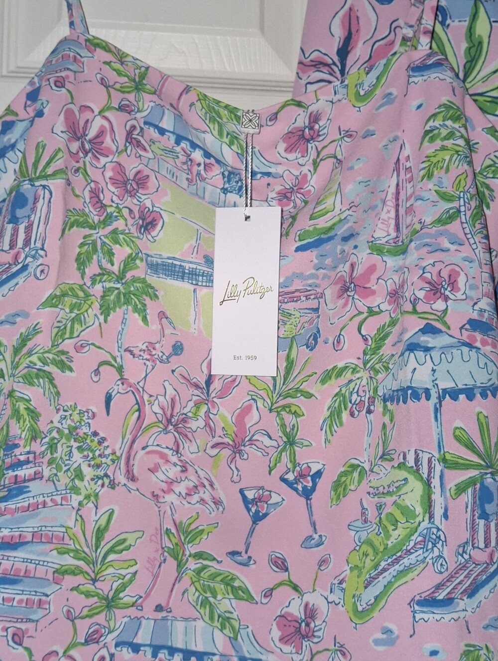 Lilly Pulitzer Sunny Dee Caroline Sleeveless Top & Polyanna Palazzo Set - Picture 8 of 15